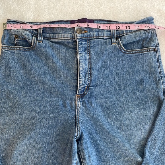 NYDJ Bootcut Denim Jeans Sz 16 GUC Lift X Tuck Slimming Tummy Control - Picture 6 of 17